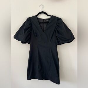 Endless Rose Black Puff Sleeve Dress